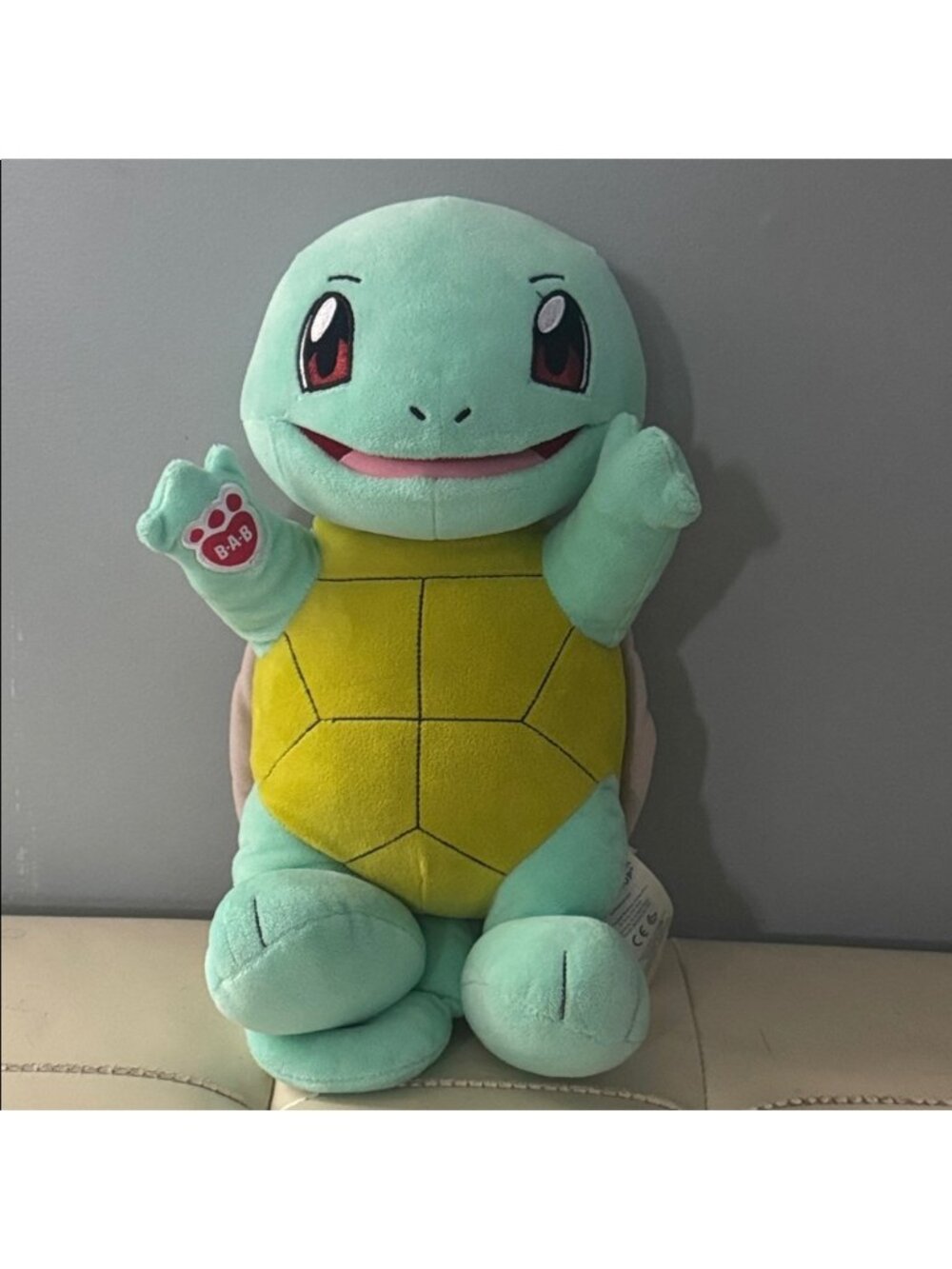 Pokemon Build-A-Bear Talking Squirtle Plush Stuffed Animal Retired 16" Clean